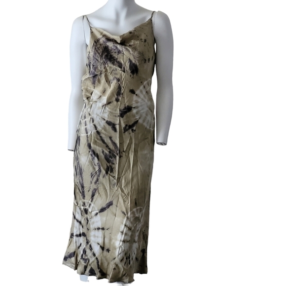 Young Fabulous & Broke Evie Satin Slip Dress in Toffee Caramel Bronze L … - Picture 7 of 14